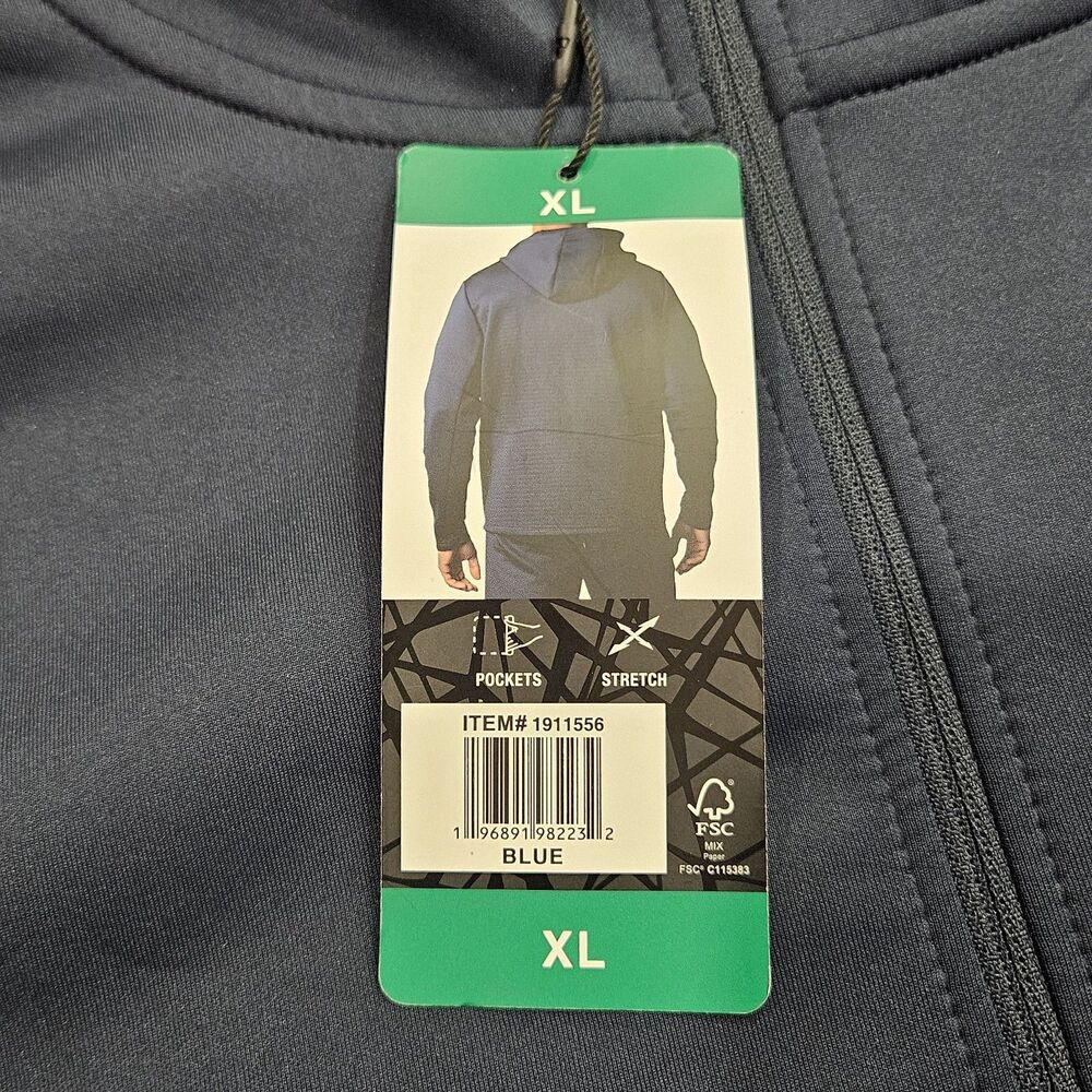 Spyder Active Men's Full Zip Active Hoodie Jacket Navy / Blue / XL / New - Picture 5 of 9